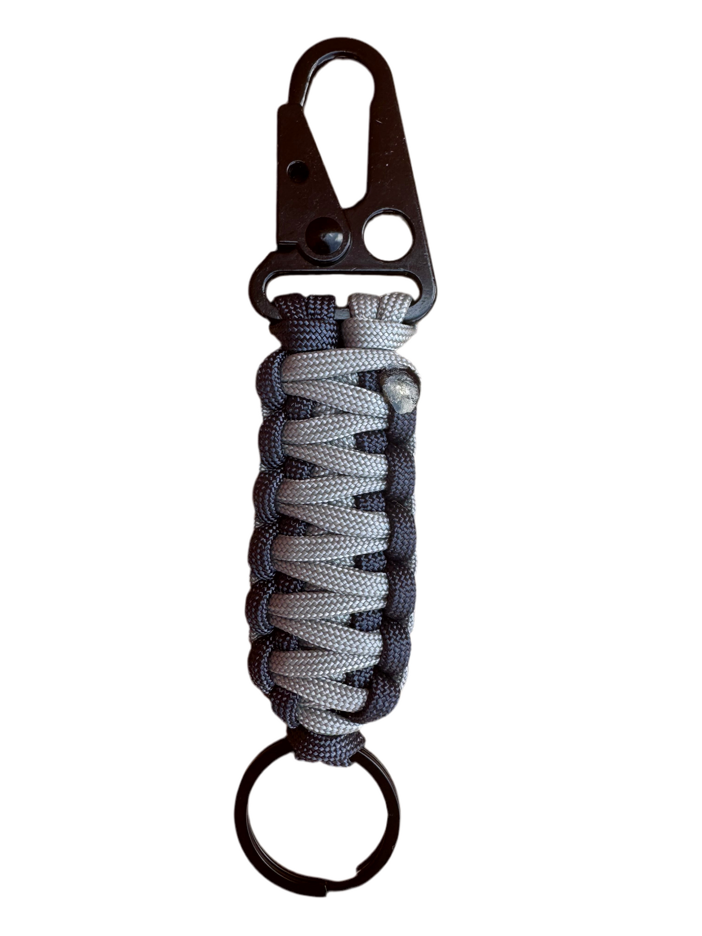 Llavero Paracord Gris/Azul Marino con Mosquetón