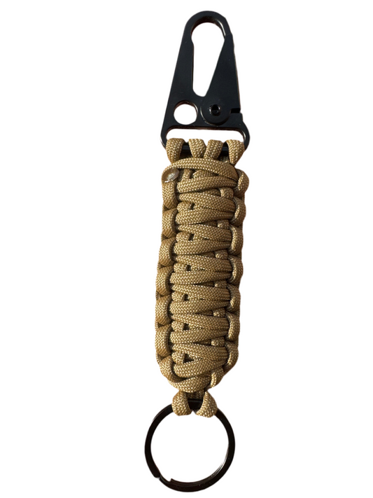 Llavero Paracord Beige con Mosquetón