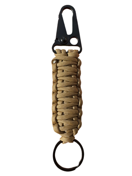 Llavero Paracord Beige con Mosquetón